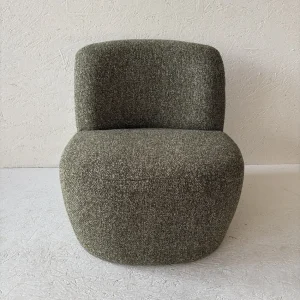 fauteuil belle rive tweed vert cedre