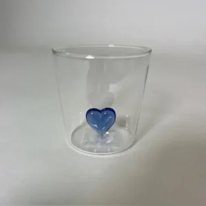 verre heart bleu